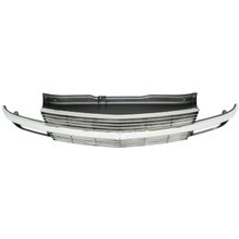 GRILLE BLACK REPLACEMENT FOR CHEVROLET ASTRO VAN 2003 PARTSLINK NUMBER  GM1200389