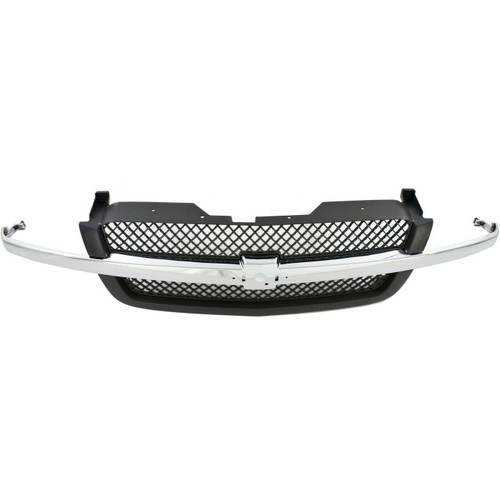 GRILLE W/PTM FRAME/CHROME MOULDING W/O CLADDING EXCLUDE SS MODEL/ 2500/3500HD /SILVERADO 03-05/AVALANCHE 02-06 REPLACEMENT FOR CHEVROLET AVALANCHE 2003 PARTSLINK NUMBER  GM1200489
