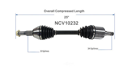 C V AXLE RH REPLACEMENT FOR CHEVROLET MONTE CARLO 2003 PARTSLINK NUMBER NCV10232 C V AXLE RH REPLACEMENT FOR CHEVROLET MONTE CARLO 2003 PARTSLINK NUMBER NCV10232