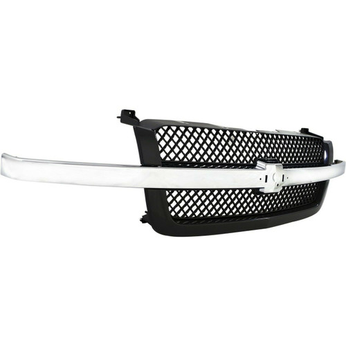 GRILLE W/PTM FRAME/CHROME MOULDING W/O CLADDING EXCLUDE SS MODEL/ 2500/3500HD /SILVERADO 03-05/AVALANCHE 02-06 REPLACEMENT FOR CHEVROLET PICKUP CHEVY SILVERADO-1500, 2500-3500 2003 PARTSLINK NUMBER  GM1200489
