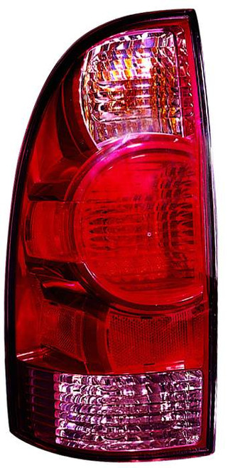TAIL LAMP LH W/RED CENTER LENS HQ REPLACEMENT FOR TOYOTA TACOMA PICKUP 2WD 2005 PARTSLINK NUMBER TO2800158