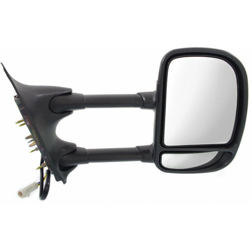 DOOR MIRROR RH POWER TEXTURED DUAL ARM/GLASS TELESCOPIC TYPE ROUND PLUG REPLACEMENT FOR FORD PICKUP FORD SUPERDUTY (F250- F350) 2003 PARTSLINK NUMBER  FO1321196