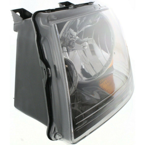 HEAD LAMP LH BLACK BEZEL W/OFF ROAD PKG HQ REPLACEMENT FOR FORD EXPEDITION 2003 PARTSLINK NUMBER  FO2502198
