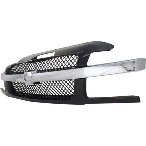 GRILLE BLACK W/CHROME MLDG W/BODY CLADDING  REPLACEMENT FOR CHEVROLET AVALANCHE 2006 PARTSLINK NUMBER  GM1200543