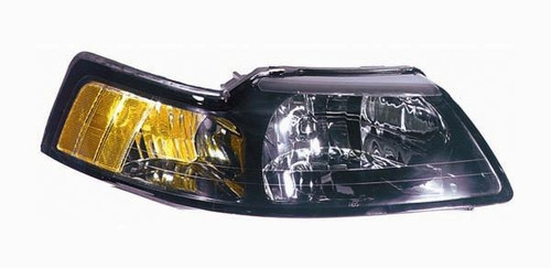 HEAD LAMP RH BLACK BEZEL HQ REPLACEMENT FOR FORD MUSTANG 2003 PARTSLINK NUMBER  FO2503177