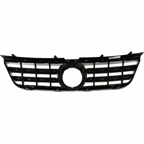 GRILLE SATIN-BLACK W/CHROME FRAME PLASTIC REPLACEMENT FOR VOLKSWAGEN TOUAREG 2005 PARTSLINK NUMBER  VW1200143