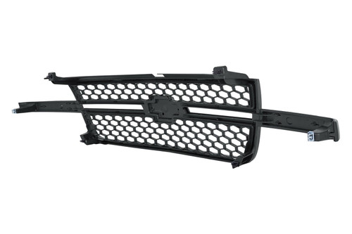 GRILLE BLACK FRAME W/BLACK HONEYCOMB SS MODEL  REPLACEMENT FOR CHEVROLET PICKUP CHEVY SILVERADO HYBRID 2006 PARTSLINK NUMBER GM1200586