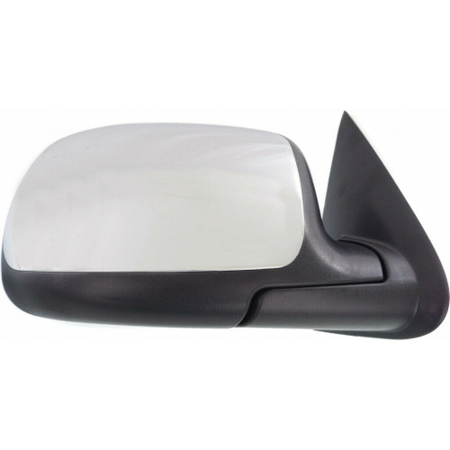 DOOR MIRROR RH MANUAL CHROME REPLACEMENT FOR GMC PICKUP GMC SIERRA-1500 2500 3500 2003 PARTSLINK NUMBER  GM1321208