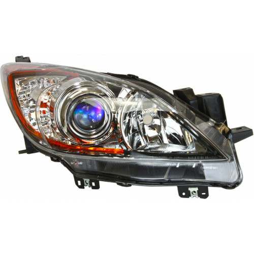 HEAD LAMP RH HALOGEN (6 SPEED W/BLUE PROJECTOR BEZEL) CAPA      REPLACEMENT FOR MAZDA MAZDA 3 2013 PARTSLINK NUMBER  MA2519143C