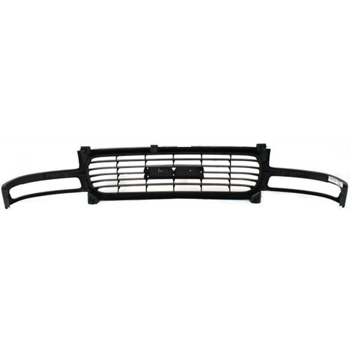 GRILLE BLACK HORIZONTAL BARS W/TEXTURED GRAY FRAME REPLACEMENT FOR GMC YUKON XL 2003 PARTSLINK NUMBER  GM1200429