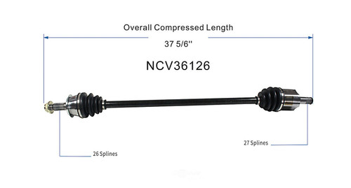 C V AXLE RH 4CYL 80-3238 REPLACEMENT FOR HONDA ACCORD SEDAN 2003 PARTSLINK NUMBER NCV36126 C V AXLE RH 4CYL 80-3238 REPLACEMENT FOR HONDA ACCORD SEDAN 2003 PARTSLINK NUMBER NCV36126