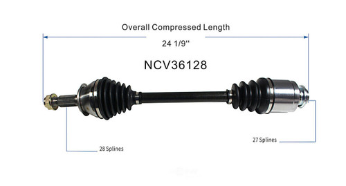 C V AXLE RH V6 80-3242 REPLACEMENT FOR HONDA ACCORD COUPE 2003 PARTSLINK NUMBER  NCV36128