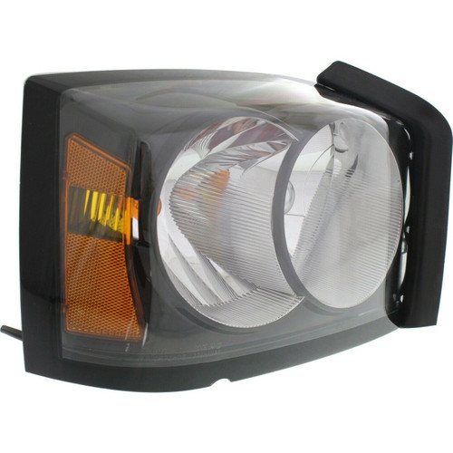 HEAD LAMP RH BLACK BEZEL HQ  REPLACEMENT FOR DODGE DAKOTA PICKUP 2006 PARTSLINK NUMBER   CH2519116