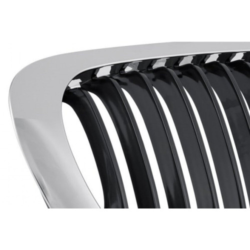 GRILLE RH BLACK W/CHROME TRIM REPLACEMENT FOR BMW 3 SERIES CONVERTIBLE 2004 PARTSLINK NUMBER BM1200163