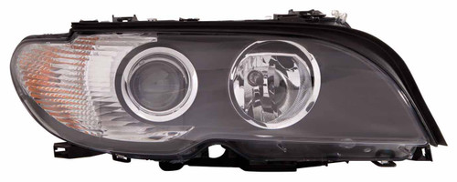HEAD LAMP RH HALOGEN WHITE TURN SIGNAL HQ REPLACEMENT FOR BMW 3 SERIES COUPE 2004 PARTSLINK NUMBER BM2519112