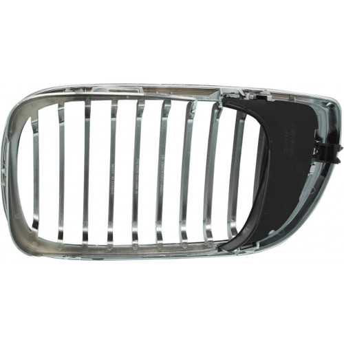 GRILLE RH CHROME.BLACK REPLACEMENT FOR BMW 3 SERIES SEDAN- EXCULDE 330E AND 340I 2004 PARTSLINK NUMBER  BM1200129