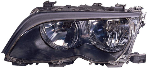 HEAD LAMP LH HALOGEN BLACK HQ REPLACEMENT FOR BMW 3 SERIES SEDAN- EXCULDE 330E AND 340I 2004 PARTSLINK NUMBER  BM2502122