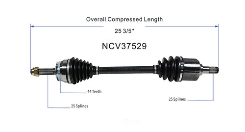 C V AXLE LH AT REPLACEMENT FOR HYUNDAI ELANTRA - SEDAN 2003 PARTSLINK NUMBER  NCV37529