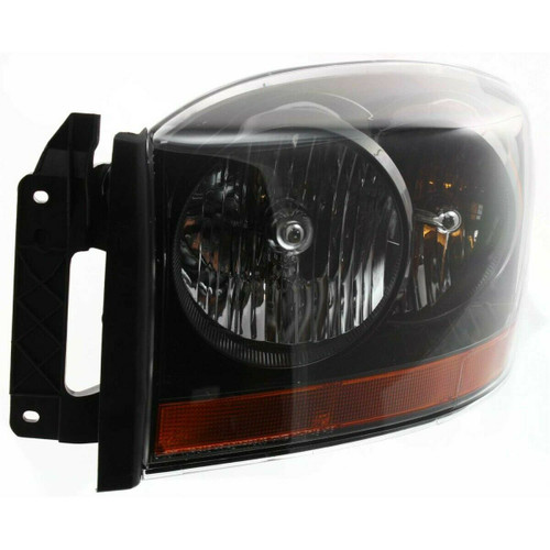 HEAD LAMP LH W/BLACK BEEZEL HQ  REPLACEMENT FOR DODGE PICKUP DODGE RAM 1500 2006 PARTSLINK NUMBER   CH2518115