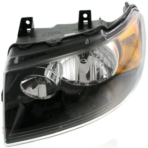 HEAD LAMP LH BLACK BEZEL W/OFF ROAD PKG HQ  REPLACEMENT FOR FORD EXPEDITION 2006 PARTSLINK NUMBER  FO2502198