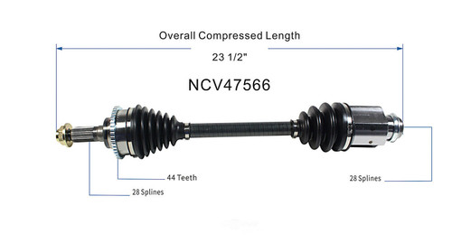 C V AXLE RH 4CYL 2.3L  REPLACEMENT FOR FORD FUSION 2006 PARTSLINK NUMBER  	NCV47566