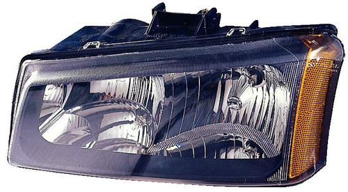 HEAD LAMP LH W/SMOOTH BEZEL W/O CLADDING HQ REPLACEMENT FOR CHEVROLET AVALANCHE 2004 PARTSLINK NUMBER GM2502224