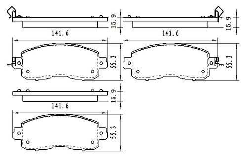 BRAKE PADS SET FR CERAMIC REPLACEMENT FOR NISSAN ALTIMA COUPE 2013 PARTSLINK NUMBER D1650 BRAKE PADS SET FR CERAMIC REPLACEMENT FOR NISSAN ALTIMA COUPE 2013 PARTSLINK NUMBER D1650