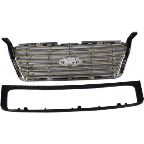 GRILLE (LARIAT-LTD) PTD CENTER W/CHROME FRAME HARLEY DAVIDSON EDITION  REPLACEMENT FOR FORD PICKUP FORD LIGHTDUTY (F150) 2006 PARTSLINK NUMBER  FO1200517