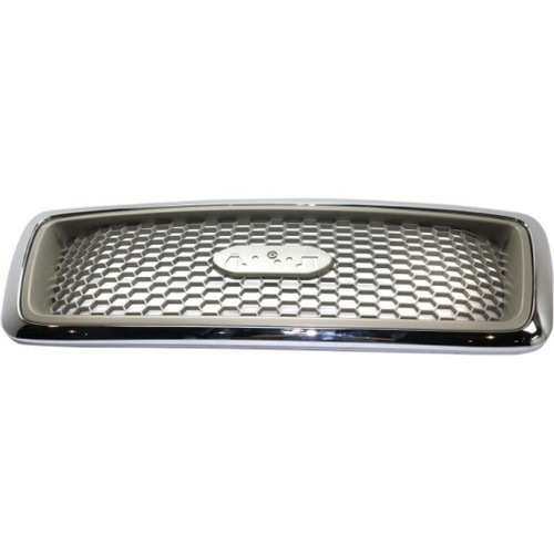 GRILLE CHROME FRAME W/CHAMPAGNE HONEYCOMB LARIAT MODEL REPLACEMENT FOR FORD PICKUP FORD LIGHTDUTY (F150) 2006 PARTSLINK NUMBER FO1200427 GRILLE CHROME FRAME W/CHAMPAGNE HONEYCOMB LARIAT MODEL REPLACEMENT FOR FORD PICKUP FORD LIGHTDUTY (F150) 2006 PARTSLINK NUMBER FO1200427