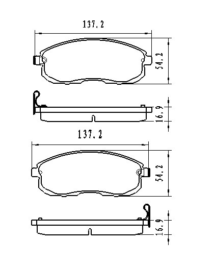 BRAKE PADS SET FR CERAMIC REPLACEMENT FOR NISSAN CUBE 2013 PARTSLINK NUMBER D815 BRAKE PADS SET FR CERAMIC REPLACEMENT FOR NISSAN CUBE 2013 PARTSLINK NUMBER D815
