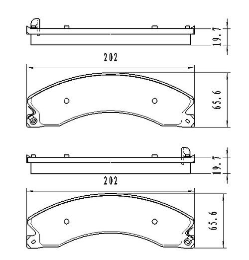 BRAKE PADS SET RR CERAMIC  REPLACEMENT FOR NISSAN NV3500 2013 PARTSLINK NUMBER  D1411