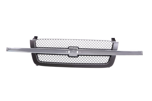GRILLE W/TEXTURED FRAME/CHROME CENTER BAR BASE/LS/LT MODEL REPLACEMENT FOR CHEVROLET PICKUP CHEVY SILVERADO-1500, 2500-3500 2004 PARTSLINK NUMBER GM1200474 GRILLE W/TEXTURED FRAME/CHROME CENTER BAR BASE/LS/LT MODEL REPLACEMENT FOR CHEVROLET PICKUP CHEVY SILVERADO-1500, 2500-3500 2004 PARTSLINK NUMBER GM1200474