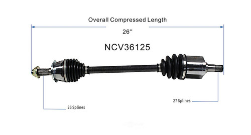 C V AXLE LH 4CYL 80-3237  REPLACEMENT FOR HONDA ACCORD SEDAN 2006 PARTSLINK NUMBER  NCV36125