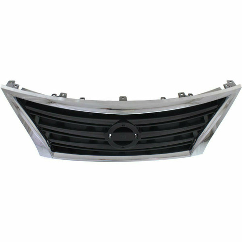 GRILLE PAINTED DARK SILVER/BLACK W/CHROME MLDG SR REPLACEMENT FOR NISSAN SENTRA 2013 PARTSLINK NUMBER NI1200253 GRILLE PAINTED DARK SILVER/BLACK W/CHROME MLDG SR REPLACEMENT FOR NISSAN SENTRA 2013 PARTSLINK NUMBER NI1200253