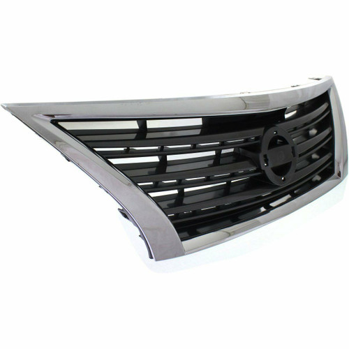 GRILLE PAINTED DARK SILVER/BLACK W/CHROME MLDG SR REPLACEMENT FOR NISSAN SENTRA 2013 PARTSLINK NUMBER NI1200253 GRILLE PAINTED DARK SILVER/BLACK W/CHROME MLDG SR REPLACEMENT FOR NISSAN SENTRA 2013 PARTSLINK NUMBER NI1200253