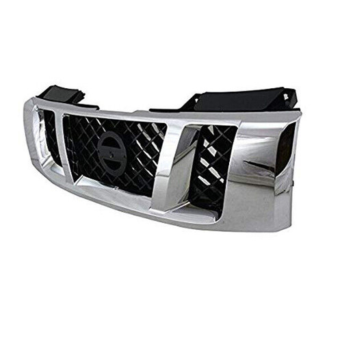 GRILLE MATTE-BLACK W/CHROME FRAME LE/SE   REPLACEMENT FOR NISSAN TITAN PICKUP 2013 PARTSLINK NUMBER  NI1200240