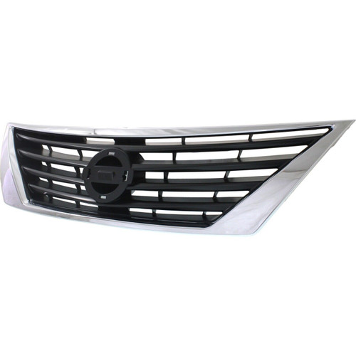 GRILLE BLACK W/CHROME MOULDING REPLACEMENT FOR NISSAN VERSA SEDAN 2013 PARTSLINK NUMBER NI1200247 GRILLE BLACK W/CHROME MOULDING REPLACEMENT FOR NISSAN VERSA SEDAN 2013 PARTSLINK NUMBER NI1200247