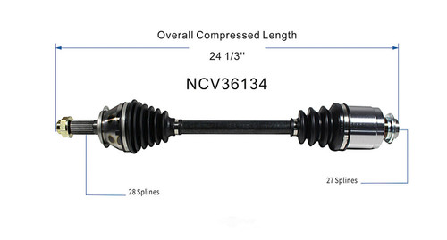 C V AXLE RH 80-3226 REPLACEMENT FOR HONDA CRV 2006 PARTSLINK NUMBER NCV36134 C V AXLE RH 80-3226 REPLACEMENT FOR HONDA CRV 2006 PARTSLINK NUMBER NCV36134