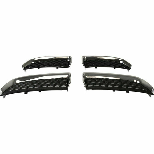 GRILLE MATTE-BLACK W/CHROME MLDG 4 PCS DESIGN REPLACEMENT FOR DODGE STRATUS SEDAN 2004 PARTSLINK NUMBER CH1200297