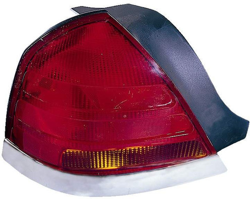 TAIL LAMP LH (CHROME MOULDING 4 BULB-RED-AMBER) HQ REPLACEMENT FOR FORD CROWN VICTORIA 2004 PARTSLINK NUMBER FO2800150