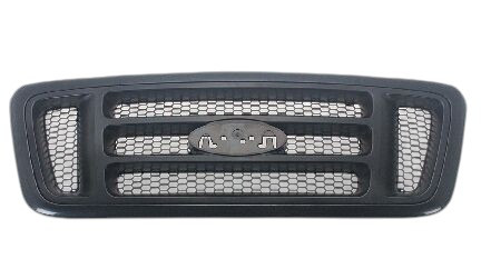 GRILLE BAR DESIGN WITH PTM FRAME/DARK GRAY TEXTURED H BARS/BLACK HONEYCOMB REPLACEMENT FOR FORD PICKUP FORD LIGHTDUTY (F150) 2004 PARTSLINK NUMBER FO1200414