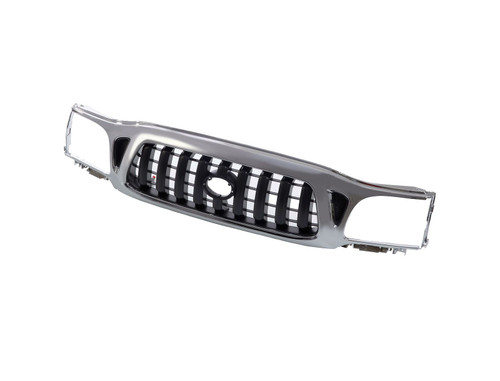 GRILLE CHROME/DARK GRAY REPLACEMENT FOR  TOYOTA TACOMA PICKUP 2WD 2003 PARTSLINK NUMBER  TO1200248