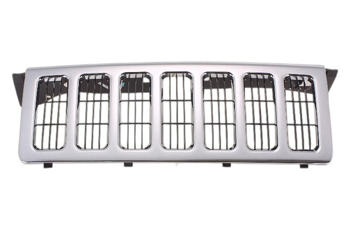 GRILLE MATT-BLACK W/CHROME MLDG  REPLACEMENT FOR JEEP COMMANDER 2006 PARTSLINK NUMBER  CH1200303
