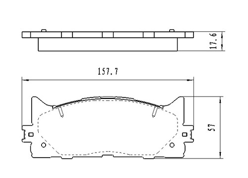 BRAKE PADS SET FR CERAMIC REPLACEMENT FOR TOYOTA CAMRY HYBRID 2013 PARTSLINK NUMBER D1293 BRAKE PADS SET FR CERAMIC REPLACEMENT FOR TOYOTA CAMRY HYBRID 2013 PARTSLINK NUMBER D1293