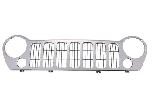 GRILLE CHROME W/FOG  REPLACEMENT FOR JEEP LIBERTY 2006 PARTSLINK NUMBER  CH1200289