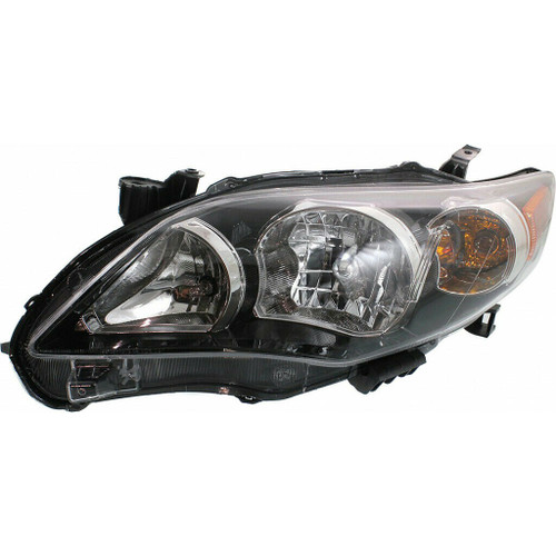 HEAD LAMP LH US BUILT BLACK BEZEL  S/SRX    REPLACEMENT FOR TOYOTA COROLLA SEDAN 2013 PARTSLINK NUMBER  TO2502204U