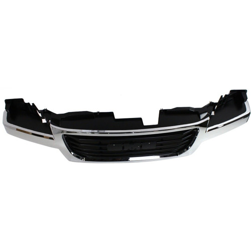 GRILLE CHROME FRAME W/BLACK CENTER REPLACEMENT FOR GMC CONYON 2004 PARTSLINK NUMBER GM1200530