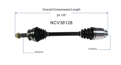 C V AXLE RH V6 80-3242 REPLACEMENT FOR HONDA ACCORD COUPE 2004 PARTSLINK NUMBER NCV36128