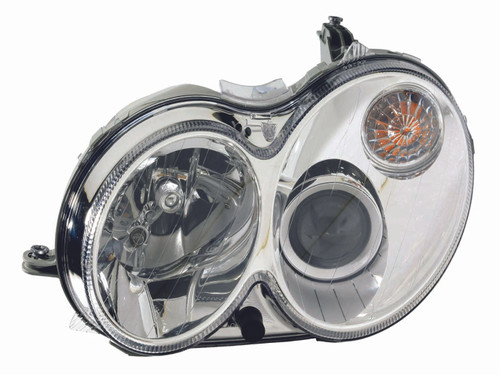 HEAD LAMP LH W/O CURVE LIGHTING W/O BULB/MODULE CLK MODELS HQ  REPLACEMENT FOR MERCEDES CLK350 2006 PARTSLINK NUMBER  MB2518102