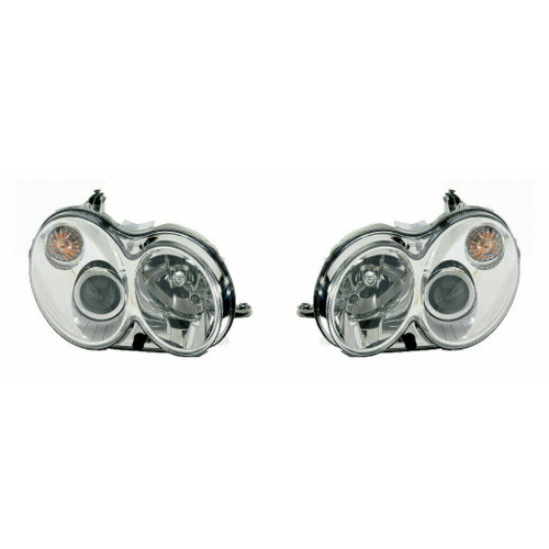 HEAD LAMP LH W/O CURVE LIGHTING W/O BULB/MODULE CLK MODELS HQ  REPLACEMENT FOR MERCEDES CLK500 2006 PARTSLINK NUMBER  MB2518102